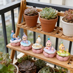 Adorno de Resina de Bebés Estrella Giratorios, <span class=keywords><strong>Famosos</strong></span> en Internet, de la Serie Cloud Twin Star, Pequeños, para Venta Ambulante y Múltiples Ocasiones - Product Image 4