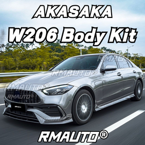 ชุดแต่งรอบคัน W206 สำหรับ Mercedes Benz C Class W206 ปี 2022-2023 ประกอบด้วย สปลิตเตอร์กันชนหน้า ฝาครอบลิ้นกันชนข้าง สเกิร์ตข้าง สปอยเลอร์หลัง กระจังหน้าแบบเรซซิ่ง - Product Image 2