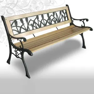 Outdoor Cheap Cast Iron Garden Chairs Antique Wooden Park Bench