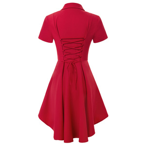 OEM Polyester Double Breasted High-Low Hem Short Sleeve Notch Lapel Victorian <strong>Gothic</strong> Coat <strong>Jacket</strong> Women - Product Image 2