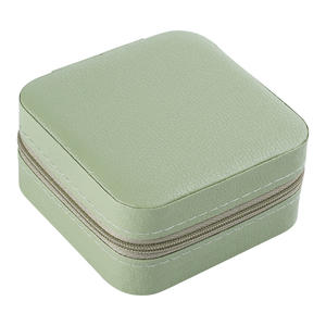 도매 여행용 주얼리 케이스 휴대용 반지 귀걸이 목걸이 보관 정리함 맞춤 제작 PU 가죽 소형 보석함 - Product Image 6