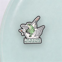 Pin Enamel Hewan Kartun Unik untuk Dekorasi Jaket, Tas, atau Bros