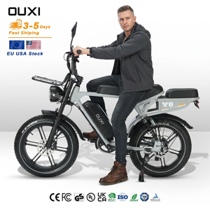 Vélo Électrique Homme Rétro Tout Suspendu Super Fat Tire 750W 1000W VTT Hybride Cafe Racer Vélo Électrique - Product Image 1
