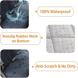 Waterproof Nonslip Dog Car Seat Covers Pet Backseat Cover With Mesh Window Side Flap For Cars Trucks And Suv