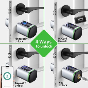 Cerradura Inteligente de Alta Seguridad con Huella Dactilar, Cerradura Digital Ajustable para Puerta de Madera y Acero, Cilindro Tuya EN LA Nube - Product Image 6