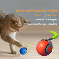 Intelligenter Interaktiver Katzenspielball USB-Aufladbar Automatisch Selbstrollender Geräuschloser LED-Ball für Hauskatzen und Kätzchen
