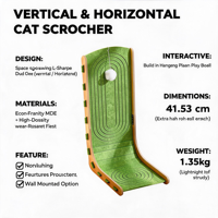 Großhandel L-förmiges Filz-Kratzboard Vertikaler Wandkratzer für Hauskatzen mit Hängendem Spielball Haustiermöbel 70cm