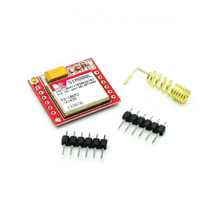 Kleinste SIM800L Gprs Gsm Module Microsim Kaart Kern Board Quad-Band Ttl Seriële Poort