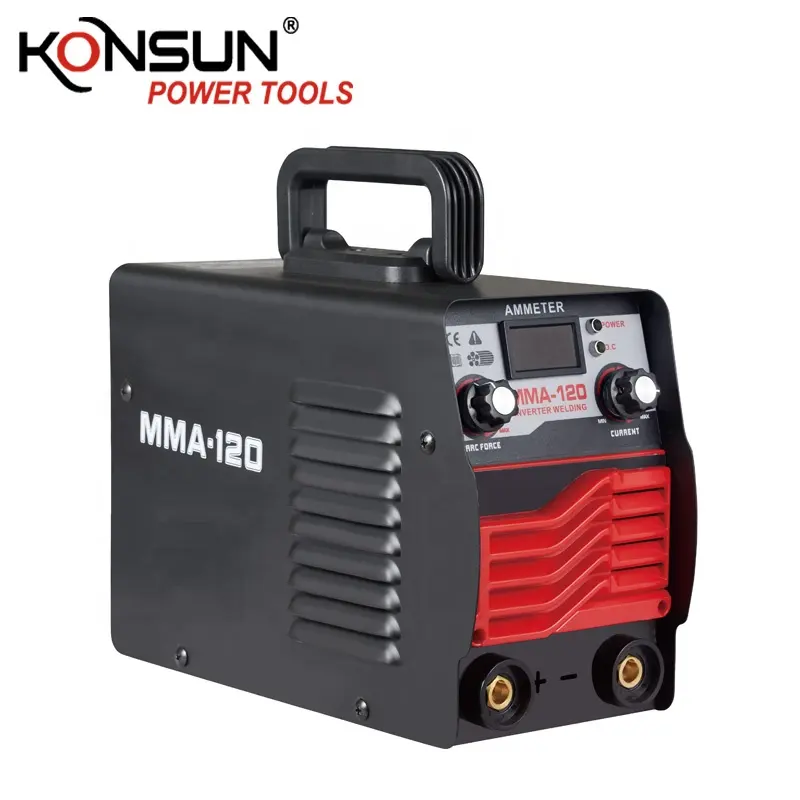 Konsun máquina de solda mma 120a, perfeita com proteção de voltagem sobre/lack 230v mig