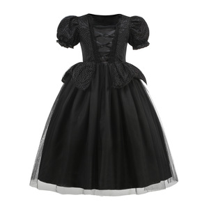 Disfraz de <span class=keywords><strong>Mal</strong></span>éfica para Niñas, Vestido de Manga Larga con Encaje Negro, Disfraz de Halloween, Disfraz de Carnaval - Product Image 4