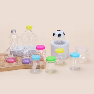 Pet Plastic Hart Vorm Snoep Potten Plastic Container Fles Voor Het Verpakken Van Zoete Snoep