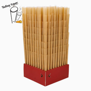 Customized LOGO1 1/4 king size roll paper unbleached disposable slow burning conical roll paper for <b>smoking</b> - Product Image 3
