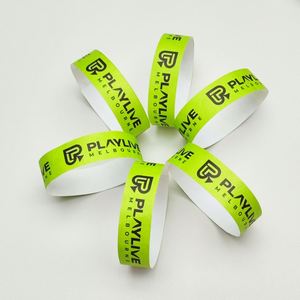 Pulsera Promocional Personalizada con Logotipo, Número de Serie, Código QR, Impresión CMYK en Papel Tyvek Vinílico Impermeable - Product Image 1