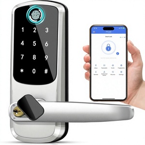 Cerradura Inteligente UEMON con Manija, Entrada sin Llave, Acceso Remoto, Huella Dactilar, Teclado, Compatible con Google Home y Control por Voz <span class=keywords><strong>Alexa</strong></span>, Funciona con Batería - Product Image 1