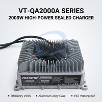 VOITATOP QA2000A-48V30A Chargeur de batterie portable 48V 30A 3000W IP67 étanche AC-DC en aluminium à 94% d'efficacité pour véhicules électriques