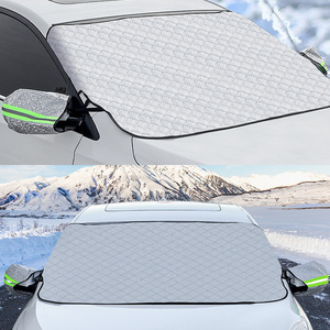 Protector de Nieve para Auto, Cubierta de Media Carrocería con Protección para Espejos, Tela No Tejida PET, Película Aluminizada, Juego Completo para Uso Invernal - Product Image 1