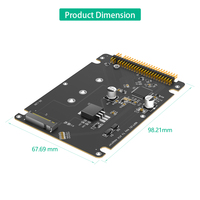 Tarjeta Adaptadora TISHRIC MSATA Mini-SATA/M.2 NGFF Key B SATA SSD a IDE ATA de 44 Pines, Tarjeta Riser M2 MSATA a IDE de 2.5" JM20330