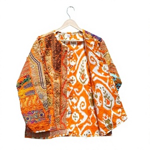 เสื้อแจ็คเก็ตผ้าฝ้ายทอมือปักลายกระจกแบบชนเผ่าบันจารา งานฝีมือวินเทจสไตล์อินเดียสำหรับงานแต่งงานและเทศกาล เหมาะสำหรับทั้งชายและหญิง - Product Image 1