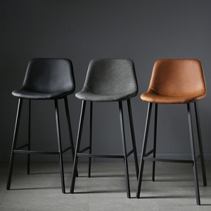 <span class=keywords><strong>Chaise</strong></span> <span class=keywords><strong>de</strong></span> <span class=keywords><strong>bar</strong></span> basse en métal et acier <span class=keywords><strong>de</strong></span> 65 cm <span class=keywords><strong>de</strong></span> hauteur avec dossier haut, idéale pour restaurant, conforme EN12520 - Offre Spéciale - Product Image 4