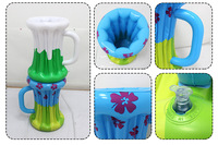 Seau à glace gonflable en PVC écologique, forme hexagonale, sans électricité, pour usage intérieur/extérieur, pour boissons et bières