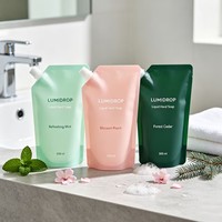 Pochette Doypack en PE recyclable à bec verseur, imprimée sur mesure, avec bouchon à vis anti-fuite et anti-goutte, pour recharge de savon liquide et shampoing