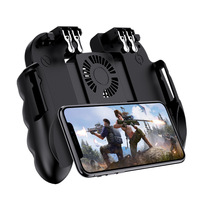 Manette de jeu sans fil H9 à six doigts avec gâchettes de tir, ventilateur de refroidissement, joystick en ABS, logo personnalisé pour Free Fire