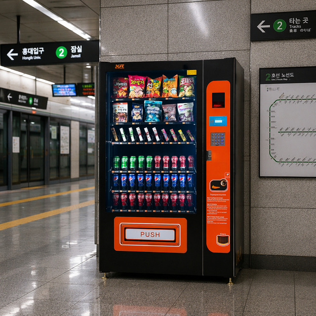 XY Wholesale Cooling Water Self Service Commercial Vending Machine for Food Snacks and Drinks Striker