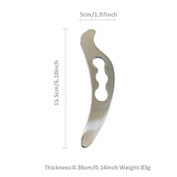 Grattoir corporel Gua Sha en acier inoxydable personnalisé avec logo, outils de massage musculaire Guasha, grande taille, en métal, IASTM Gua Sha