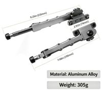 Support pliable et réglable en alliage d'aluminium à deux pieds pour extérieur