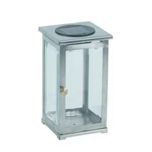 Linterna de vela de <span class=keywords><strong>cementerio</strong></span> solar de acero inoxidable de plata personalizada europea - Product Image 2