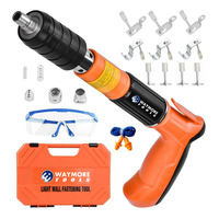 Pistolet à clous manuel industriel en acier inoxydable et plastique, fonctionnement silencieux, 5 vitesses réglables, OEM/ODM, pour usage en construction intérieure