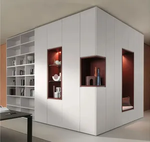 Furnitur penyimpanan ruang tamu Modern, kabinet dekorasi dinding dengan desain pintu dan Laci lemari dinding