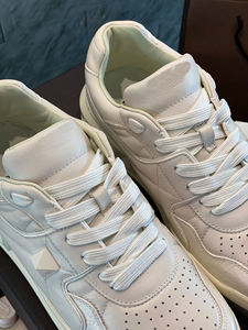 College-style white casual shoes with PU breathable thick sole and anti-slip feature. Trendy and fashionable sneakers. - Product Image 6
