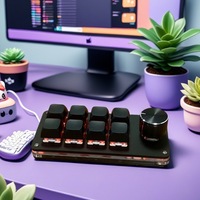 Teclado Programable de 8 Teclas con Macros, Teclado Numérico Programable USB-C Mini, Personalizado, Multimedia, RGB LED, Mecánico, Intercambiable en Caliente, para Escritorio