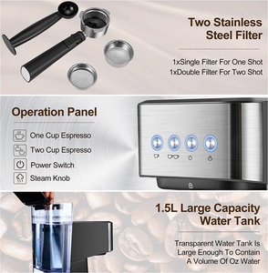 Hot Italian Style Semi-<b>automatic</b> Espresso <b>Machine</b> Home Office Milk Foam Europe and the United States Best-selling Models Espress - Product Image 5