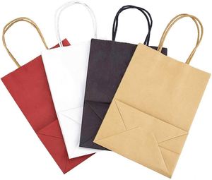 Bolsas de Compras Personalizadas de Papel Kraft Reciclable para Promoción Comercial con Asa Larga - Product Image 2