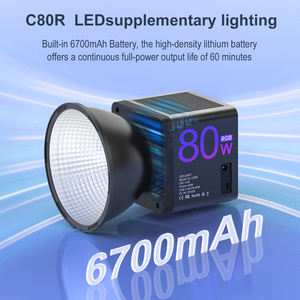 Lumière vidéo RGB MAMEN COB 80W avec batterie 26800 mAh, éclairage photo COB portable sur caméra, prise en charge de la personnalisation - Product Image 3