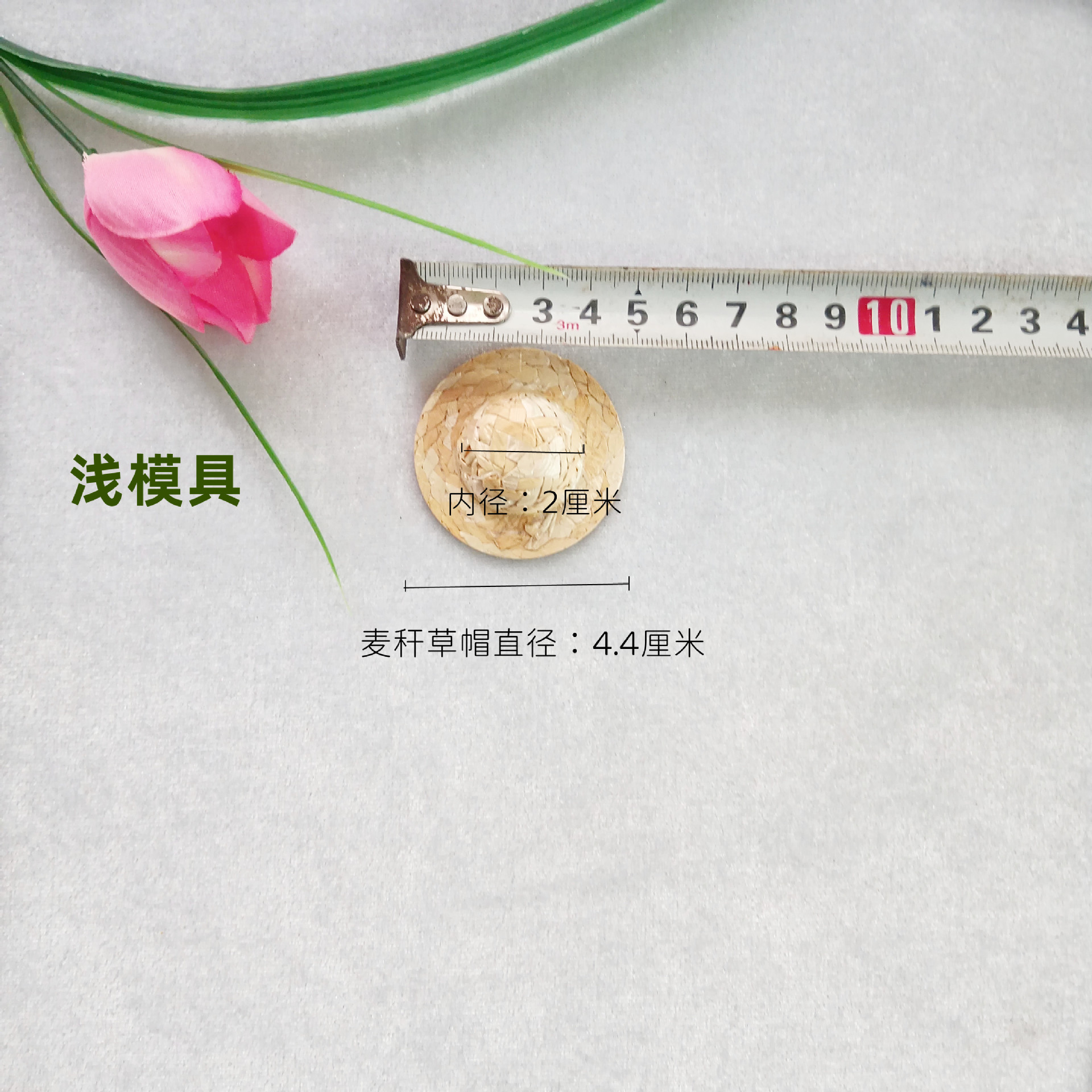 เส้นผ่านศูนย์กลางภายนอก 4.4 ซม., เส้นผ่านศูนย์กลางภายใน 2 ซม.