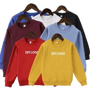 Sweat-shirts en coton de qualité supérieure pour enfants, garçons et filles, à col rond, motif uni, pour le printemps - Product Image 4