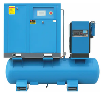 Professionnel 4kw 5.5Hp industriel tout en un Mini compresseur d'air à vis de type mobile avec roues pour une utilisation en peinture