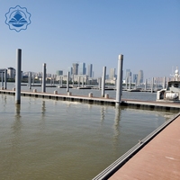 Dock flottant de yacht d'alliage d'aluminium de haute qualité avec le ponton marin de platelage de WPC