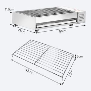 Máquina de parrilla eléctrica comercial de acero inoxidable Parrilla de barbacoa eléctrica sin humo para interiores para restaurante o tienda de comida rápida de barbacoa - Product Image 3