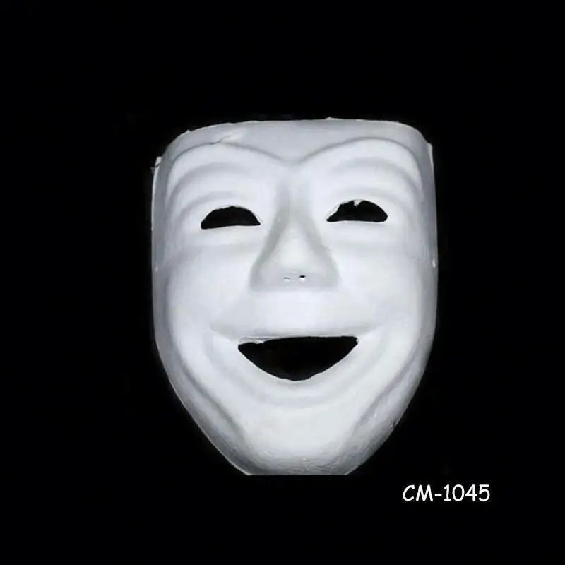 Party China CM-1045 Face Mask Trading Wholesale High Quality White Halloween Paper Mask For Decoration