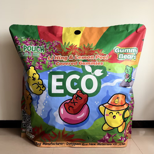 กระเป๋าซิปพลาสติกขนาดใหญ่แบบพับเก็บได้พิมพ์ลายได้เป็นมิตรกับสิ่งแวดล้อม - Product Image 5