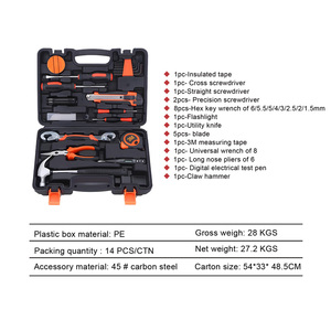 Santwell Carbon Steel Combination Wrenches <b>Pliers</b> Sockets & Screwdriver <b>Set</b> with Hard Case-OEM Customizable Household Tools - Product Image 2