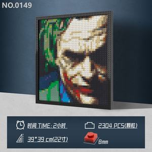 48X48 Pixel Art Building <span class=keywords><strong>Blocks</strong></span> 1x1 Dots Ladrillos Retratos de pared Plástico ABS DIY Decoración para el hogar Compatible con LOGO Juguetes y regalos - Product Image 3