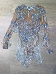 Novance Y4823 Body <span class=keywords><strong>de</strong></span> Lujo Personalizado <span class=keywords><strong>de</strong></span> Alta Calidad para Mujer <span class=keywords><strong>Ropa</strong></span> <span class=keywords><strong>de</strong></span> Escenario Glamurosa para Baile Elástico con Pedrería Colección 2025 - Product Image 6