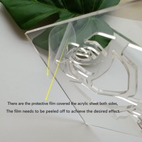 Gabarit de travail du bois et de fabrication artisanale en acrylique transparent – Gabarit de conception 3D moderne gravé au laser de précision