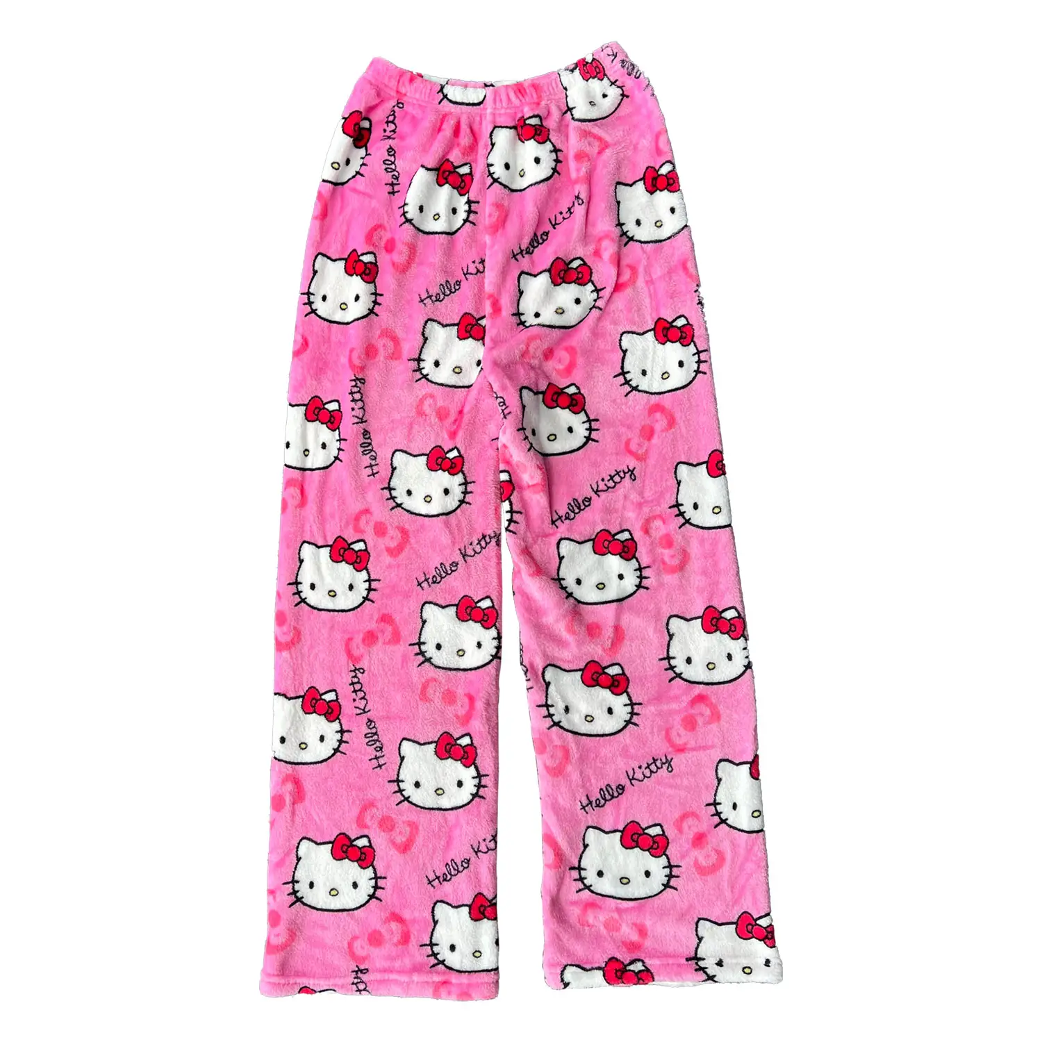 Wholesale KT Cat Pajama Pants Anime Home Trousers Cartoon Coral Fleece Soft Trousers Women Casual Home Pants