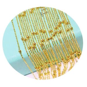 Promoción Xinfly, Precio Razonable, Último Diseño, Collar de Perlas de Oro Puro de 18K AU750, Cadena de Joyería Moderna para el Verano - Product Image 1